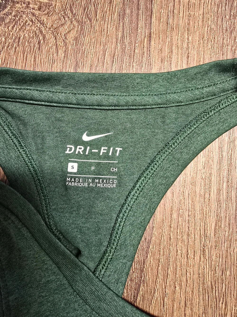 Nike Dri-FIT Women’s Small Green Racerback Tank Top White Swoosh Athletic